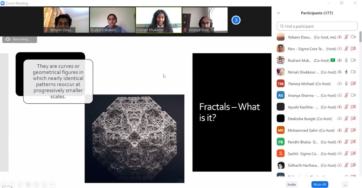 SPECIAL SHOUTOUT TO THE MATH NERD WHO SAID “SUBSET OF EUCLIDEAN”… we sure got some incredible mathematicians here! LESSGOOO 🥳🥳
.
Tune in for the session on Fractals! sigmapiday.carrd.co
.
<a href="/KNargish/">Nargish Khambatta</a> <a href="/JohnGomes24/">John Maxwell Gomes</a> <a href="/sydneydxb/">Sydney Atkins 😷</a> <a href="/GEMSEducation/">GEMS Education Group</a> <a href="/DxbModern/">GEMS Modern Academy</a> @GMA_ICSE <a href="/GMA_IBDP/">GMA IBDP</a>