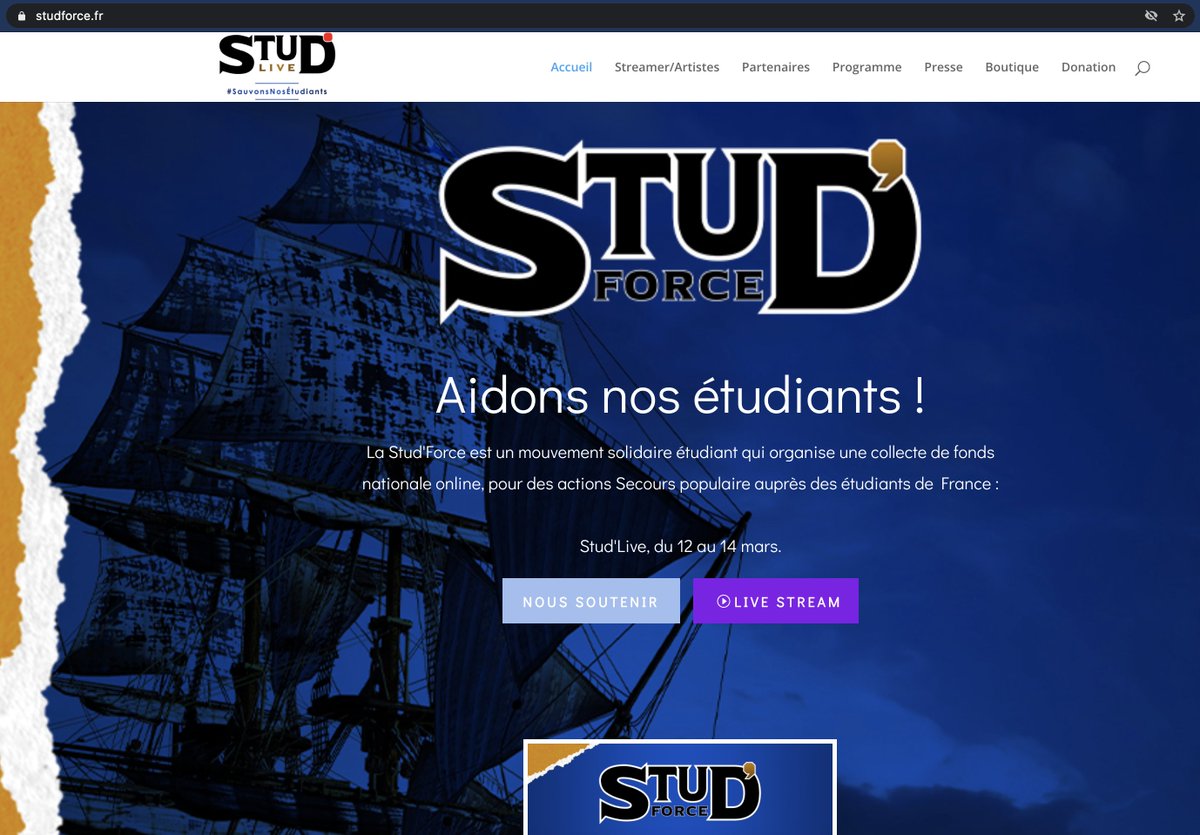 stud_force's tweet photo. [Chronique Stud'Live] Hey matelots ! On vous l'avait promis à 50.000 euros, nos gars ont bossé d'arrache pied pour vous livrer une V2 du site web #StudForce. 
cc @SecoursPop  #SauvonsNosEtudiants
https://t.co/16cKzvI0wB https://t.co/LiBEyrkpDz