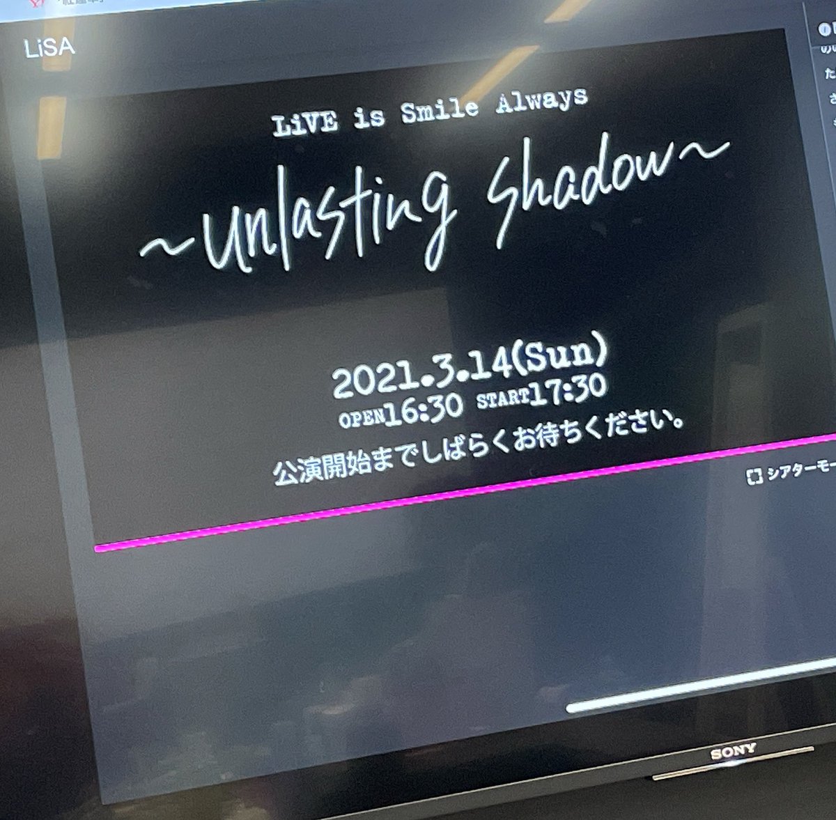 Lisa 後10分 Live Is Smile Always Unlasting Shadow 配信 配信日 3月14日 日 サイトオープン16 30 開演時間 17 30 Stagecrowd T Co Tnwhe7dvu0 Line Live Viewing T Co Cpkgelottb Unlastingshadow T Co 2uum5hl7zs