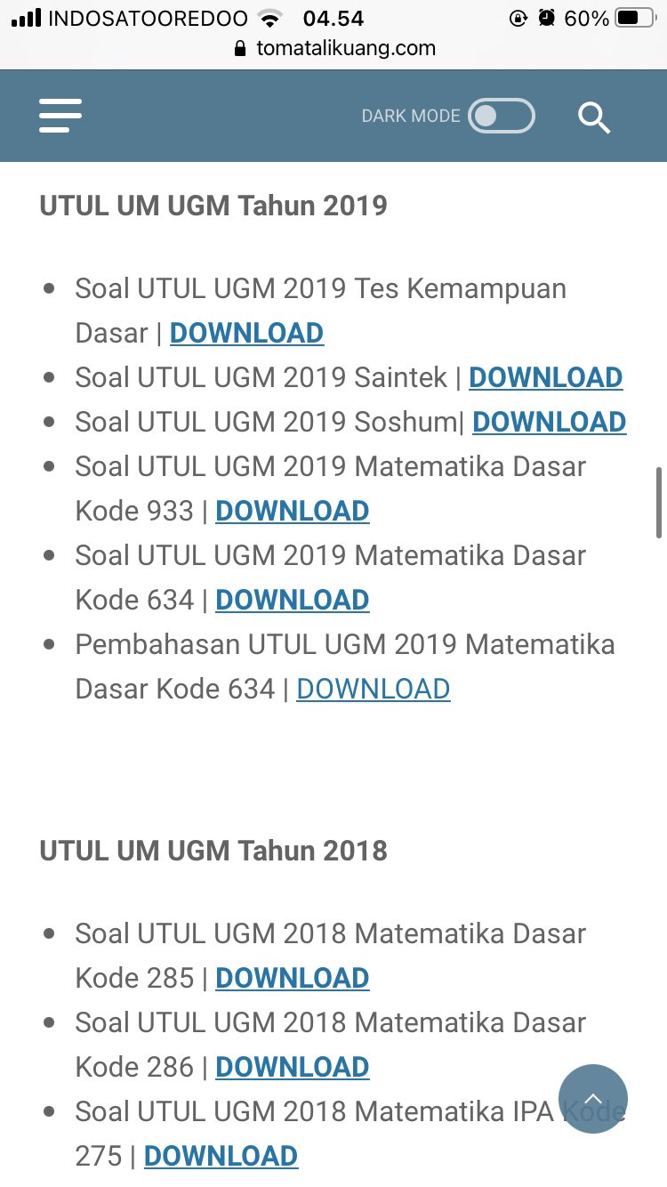 Soal Utul Ugm 2020 Pdf