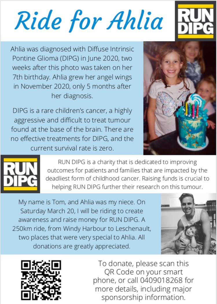 tbuchanan90's tweet photo. Pls everyone SHARE this flyer. One final push for Ahlia and @RUNDIPG before this Saturday.

Every $ counts! But if we can’t raise any more money, we can still create awareness. Awareness is paramount.

The children and families that suffer through this cancer need our support. https://t.co/aQ07K1f6wg