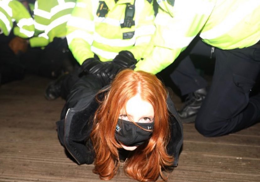 Last night, once again, the British Police took the knee. 

But this time, they kneeled on women’s backs.

Disgraceful #ClaphamCommon #ReclaimTheNight