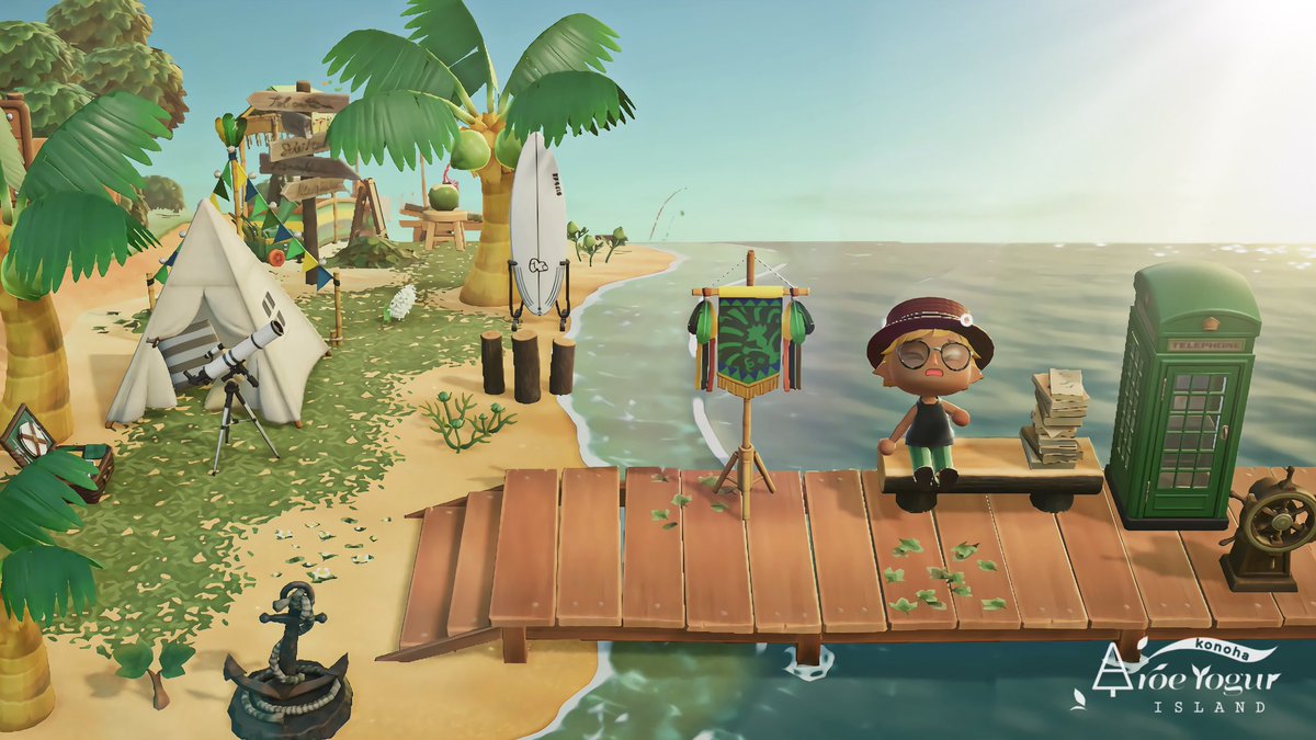 kono8_mori's tweet image. 𝖢𝖺𝗆𝗉 𝗌𝗂𝗍𝖾⛺️🌴

#ACNH #あつ森写真部