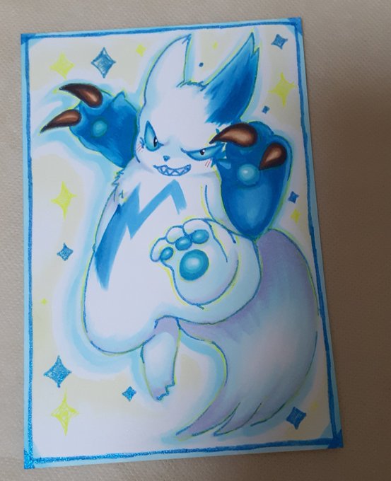 ポケモン ホワイトデーなので白い画像を貼る ポケモンのザングース色違いと うちの子の 九尾のキタキツネ こやーんの漫画