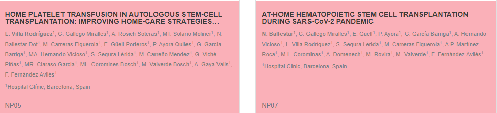 Two very interesting abstracts submitted to #EBMT21 by our At-home transplant unit nurses.
Don't forget to check them out!
<a href="/TheEBMT/">EBMT</a> 
<a href="/hospitalclinic/">Hospital Clínic</a>
