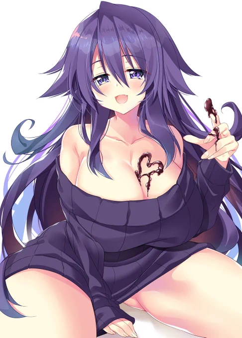 「あ～ん」チョコとマシュマロ(ボディ) #ホワイトデー 