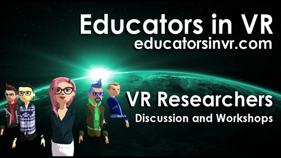 The @EducatorsVR Research Team features researchers from across the spectrum of VR/AR/XR research and development, coming together to share their knowledge, techniques + research and learn from each other. March 15th bit.ly/3cqYJNS #edinvr