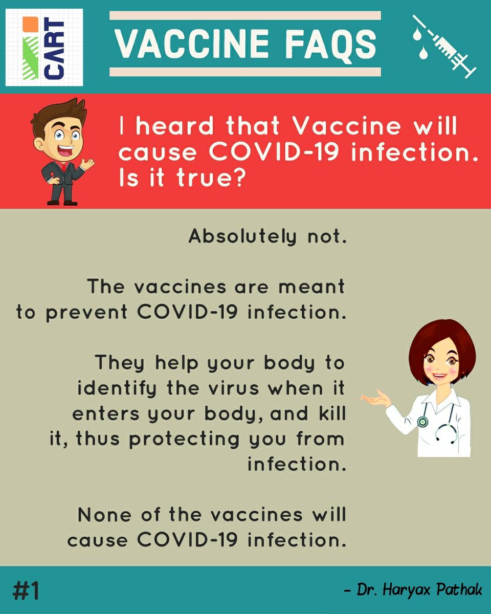  #COVID19 VACCINE FAQs.This is an attempt from me with the team at  @icart_india and  @giridar100 to answer the major queries and doubts anyone may have regarding the COVID-19 vaccines in India.You can download the pdf from here:  https://drive.google.com/file/d/1o6K10JGIseOWpqhd9CSEtY5yNLrzqnvt/view?usp=drivesdkDo read and share.1/6