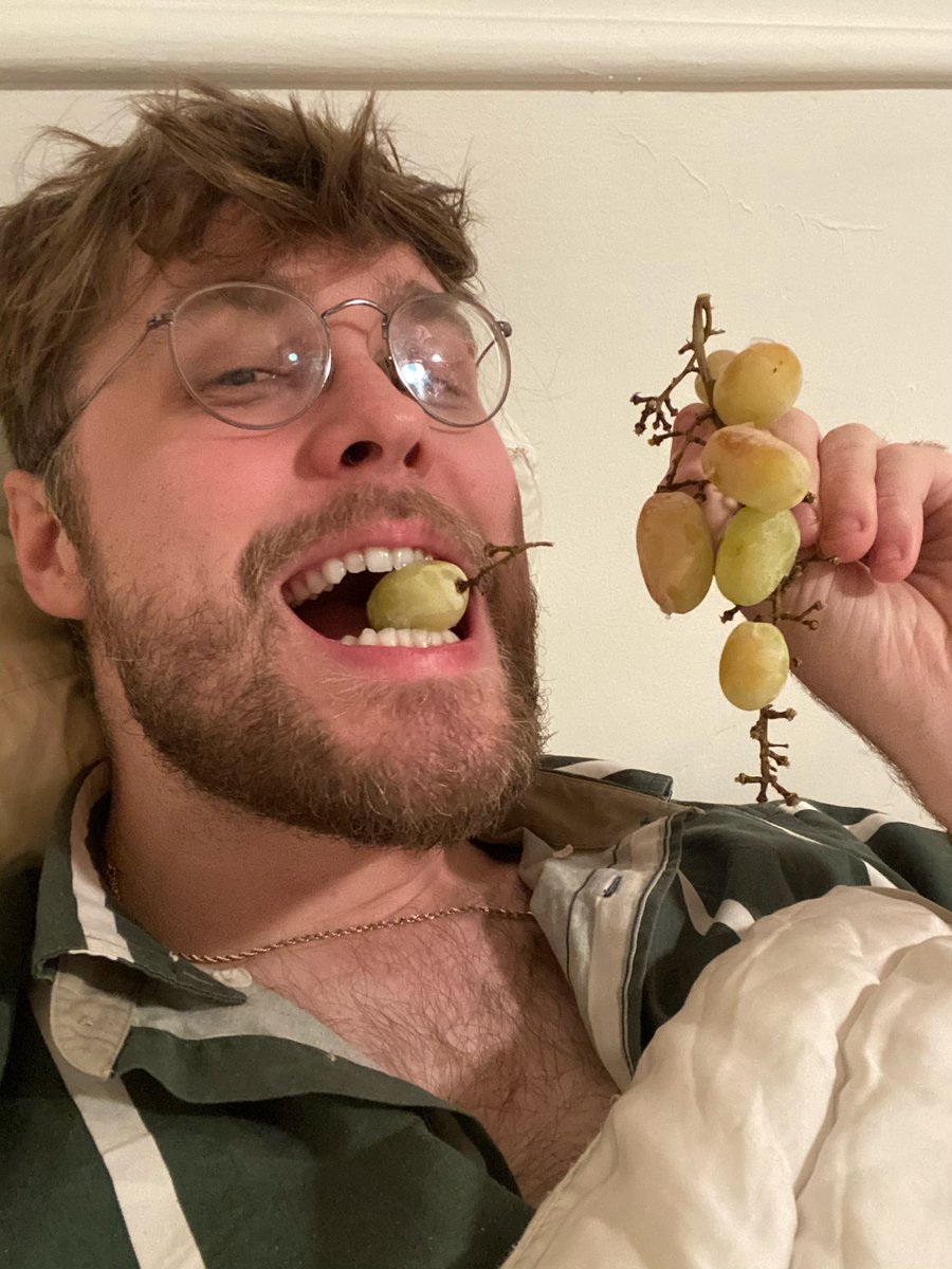 Garrett_Watts's tweet image. It’s 1am and I’m eating frozen cotton candy grapes in bed and I’m absolutely loving it :)