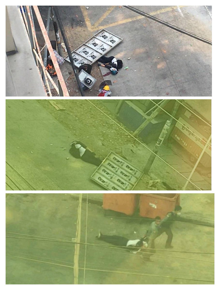 tw // blood 
In 150 Road, TharMwae, Yangon, a boy was shot and terrorists forcibly dragged him away while he was still moving. Some were also arrested for trying to save him.
LOCOMOTIVE XYZ
#WhatsHappeningInMyanmar
#Mar14Coup