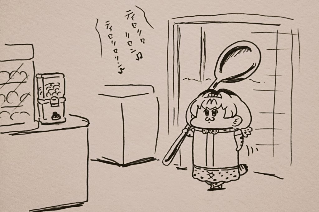スプーンを持ち歩くライフスタイルに適応したみんみがコンビニに現れる 