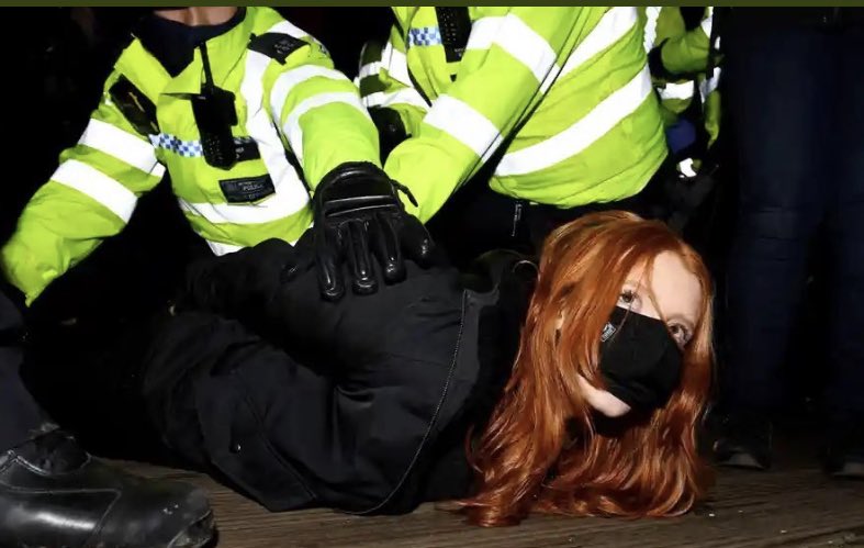 A reminder because it's worth remembering this morning, the women at Clapham Common were laying flowers. Flowers.
