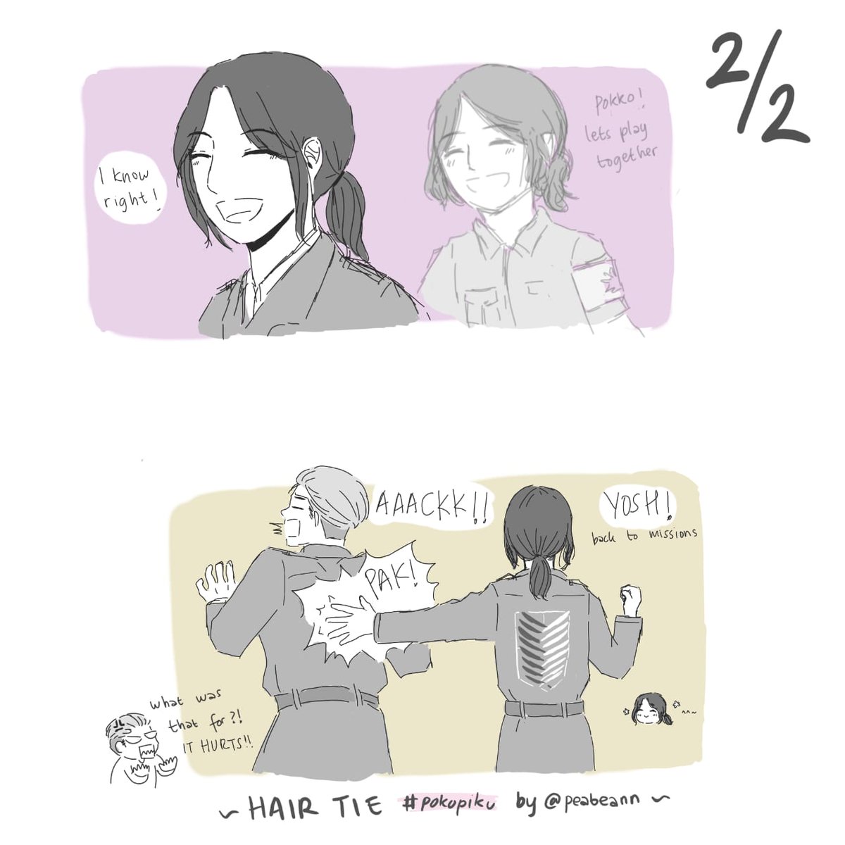 peabeann's tweet image. [Eng ver.]
Hair Tie
#pieckfinger #porcogalliard #포코피크 #ポコピク #pokopiku