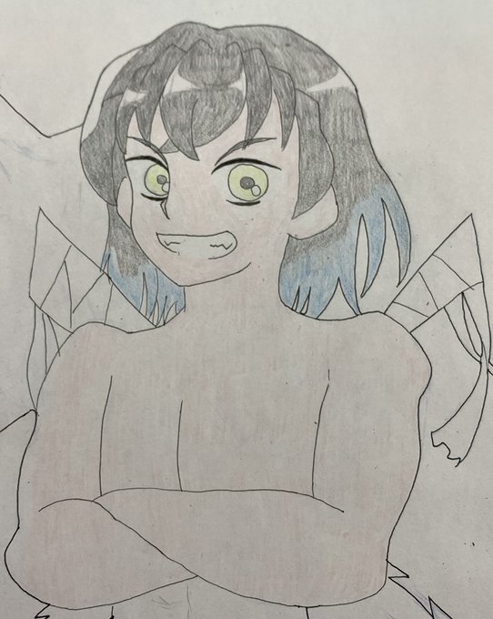 NegatyさんがTwitterに投稿した嘴平伊之助(鬼滅の刃)のイラスト。