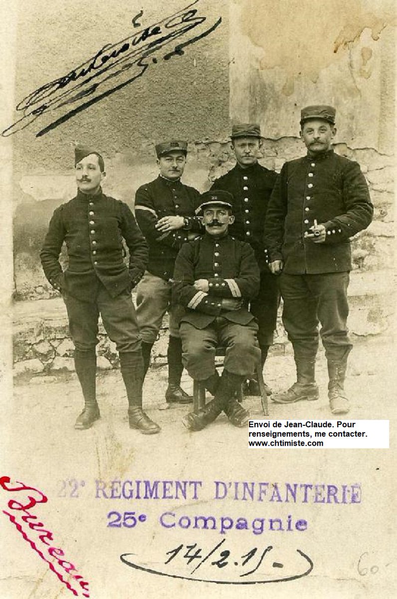 Le_Chtimiste's tweet photo. Sous-officiers  de la 25e compagnie du 22e régiment d'infanterie - 14 février 1915.  #Chtimiste  #22eRI https://t.co/2CwNWdy6Jc