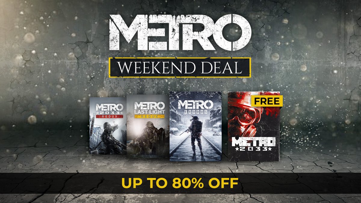 PLAION_NORDIC's tweet photo. ICYMI.... As part of the #10YearsOfMetro celebration, #Metro2033 is back and on @steam_games for FREE until March 15th!
There's not long left so snap it up now! https://t.co/yWDJ9FGUno