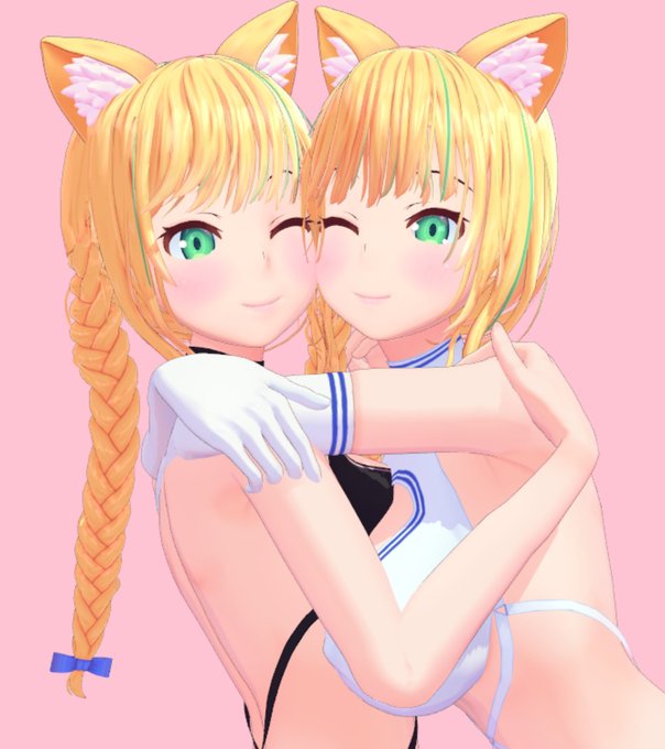 本日の進捗
・励ましエレノアさんハイポリ版作成、Toon版作成
・水着エレノアさんハイポリ版作成中、モーフ等調整
まったり作業～💤 