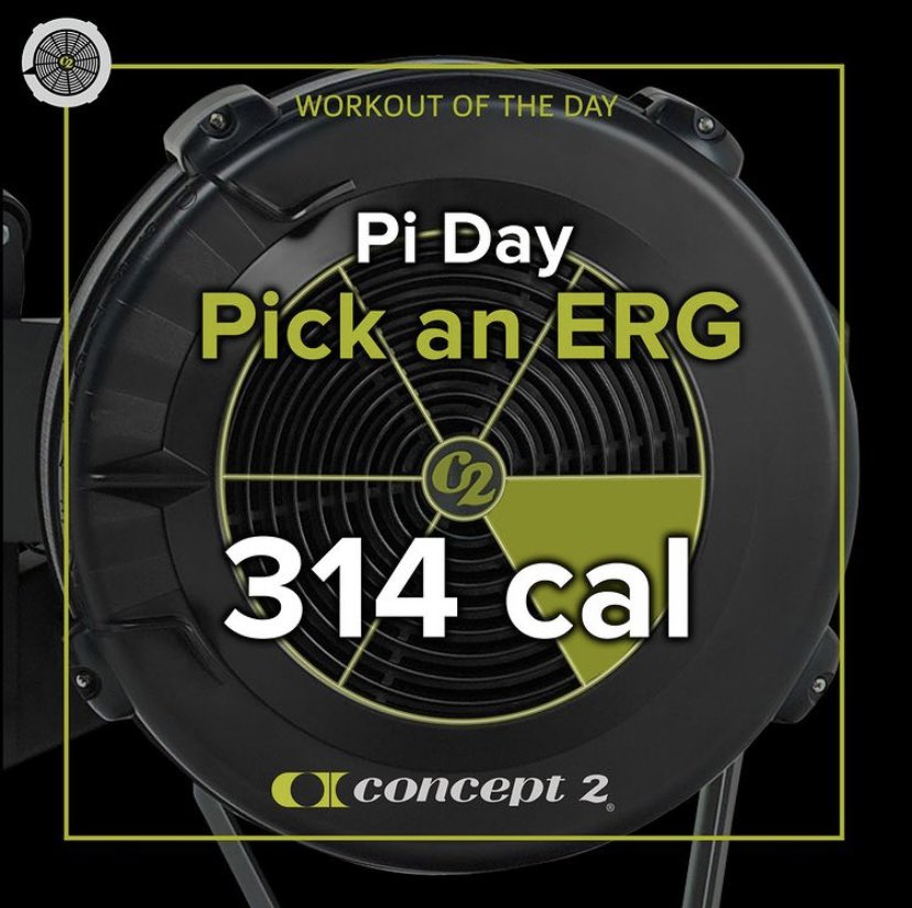 Chicago Rowing Union (@rowcru) on Twitter photo Happy Pi Day! Thanks to our friends at <a href="/concept2/">Concept2</a> for today’s workout. 314 calories for time. Make sure to follow <a href="/concept2/">Concept2</a> for daily erg workouts. No erg, no problem. Make sure you run, walk or go for a bike ride and get your body moving! #erg #concept2wod #PiDay2021 Happy Pi Day! Thanks to our friends at <a href="/concept2/">Concept2</a> for today’s workout. 314 calories for time. Make sure to follow <a href="/concept2/">Concept2</a> for daily erg workouts. No erg, no problem. Make sure you run, walk or go for a bike ride and get your body moving! #erg #concept2wod #PiDay2021