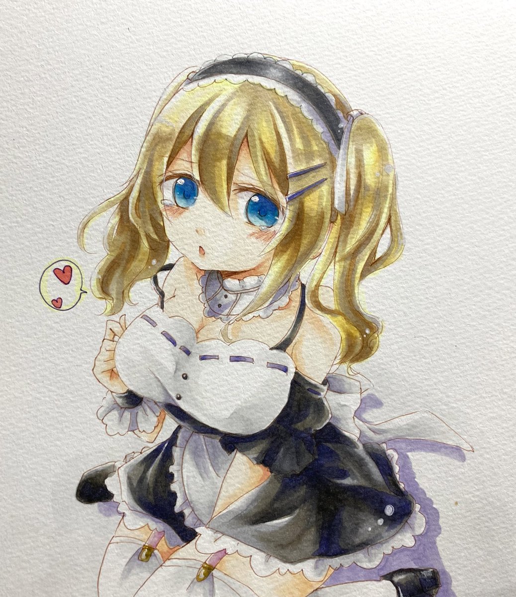 マカロン 多忙のため低浮上 على تويتر 半泣きあざとメイドちゃん イラスト メイド 女の子イラスト コピック 創作イラスト