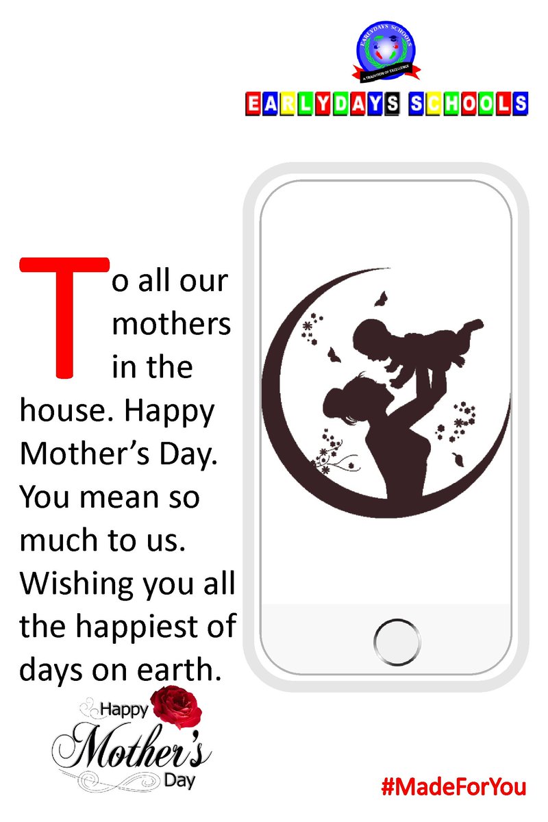 Earlydayschools's tweet photo. Wishing you all the happiest of days on earth.
👇 HAPPY MOTHER'S DAY. https://t.co/dpx1kvyBif