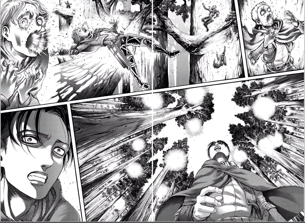 Yoito Twitter પર 進撃の巨人 Shingeki Attackontitan 漫画のワイン巨人化のこの辺 テンポいいし漫画も上手くてドキドキするよなぁ トーン綺麗 凄い 語彙力 アニメも１枚目の上2コマの横並びにバババババンと連鎖してく巨人化やってほしかったな