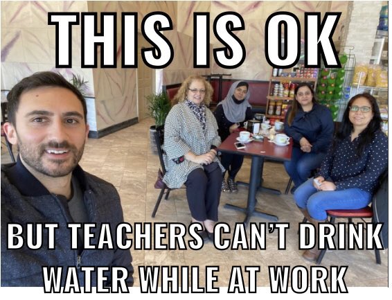 Parents/Guardians, this is the minister of education, <a href="/Sflecce/">Stephen Lecce</a> blatantly ignoring all health &amp; safety protocols 👇 How is it possible that a #covididiot could be in charge of 2.5 million kids and over 200,000 education workers in this province?