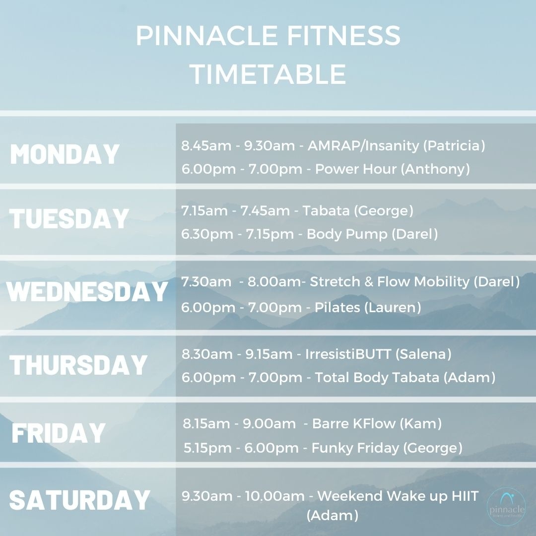 PinnacleFH's tweet photo. Happy Sunday everyone 🙌🏽⁠
Here is this weeks Pinnacle timetable for our class pass holders, we're looking forward to another amazing week with you all!⁠

Ready to start your fitness journey with us? Visit https://t.co/AxynqVCP2H 👆⁠
⁠
#homeworkout #homeworkoutvideos #fitspo https://t.co/rCxUVnDePC