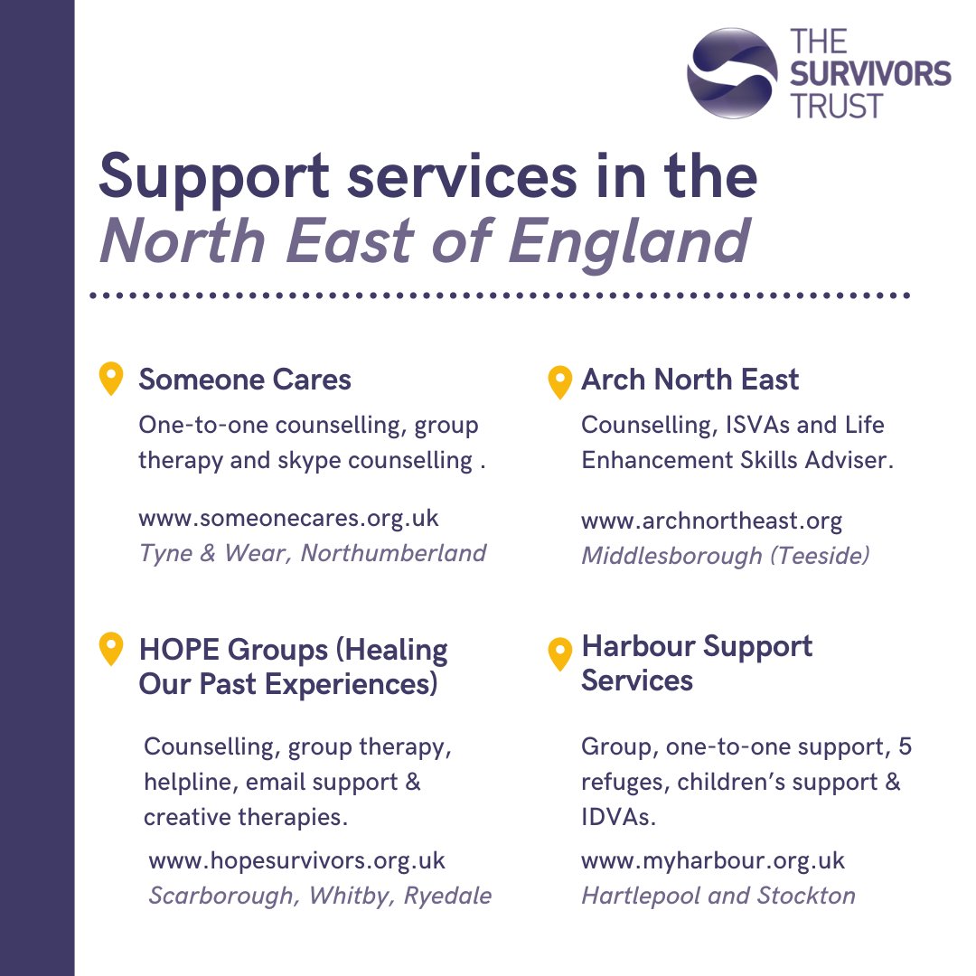 survivorstrust's tweet image. Let&apos;s head to the North East of England to see which #TSTmembers are supporting survivors in this area. Share to spread awareness of the local support. #SupportSpotlight #NorthEast 

To find support in your local area visit 👇thesurvivorstrust.org/find-support