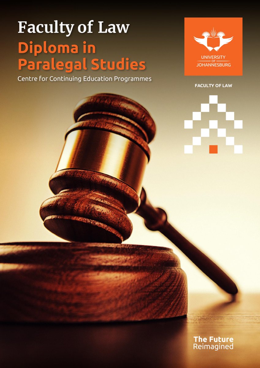 go2uj's tweet photo. Faculty of Law - Diploma in Paralegal Studies

The programme focuses on the basic principles of law in combination with the skills that a paralegal would need to work in the field of law and commerce.

More info here: https://t.co/DwEzw5jEa0 https://t.co/yK8j40OXJO