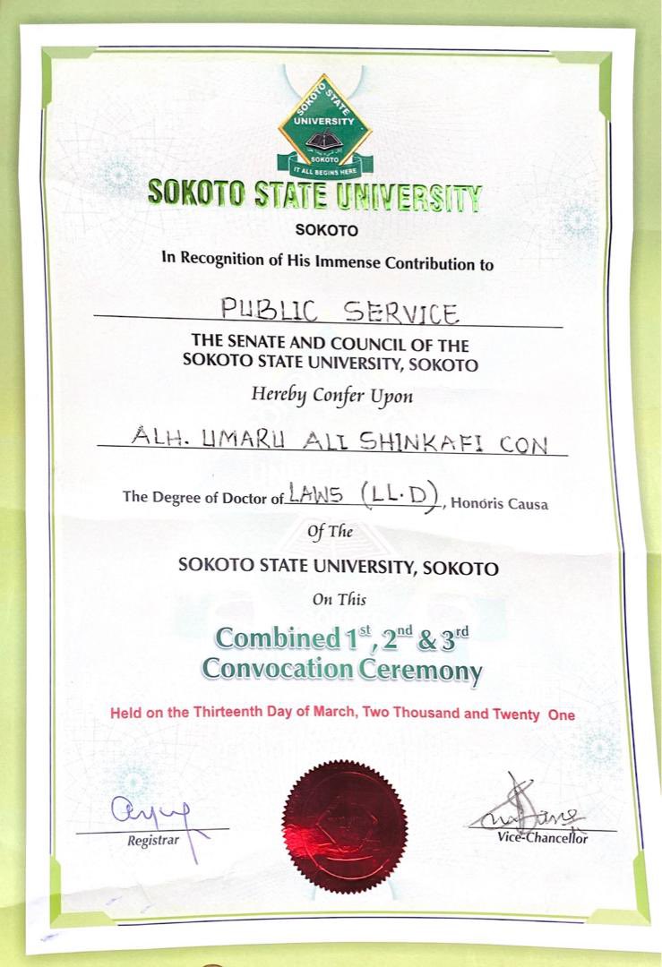 Umaru Shinkafi Legacy Foundation tweet media