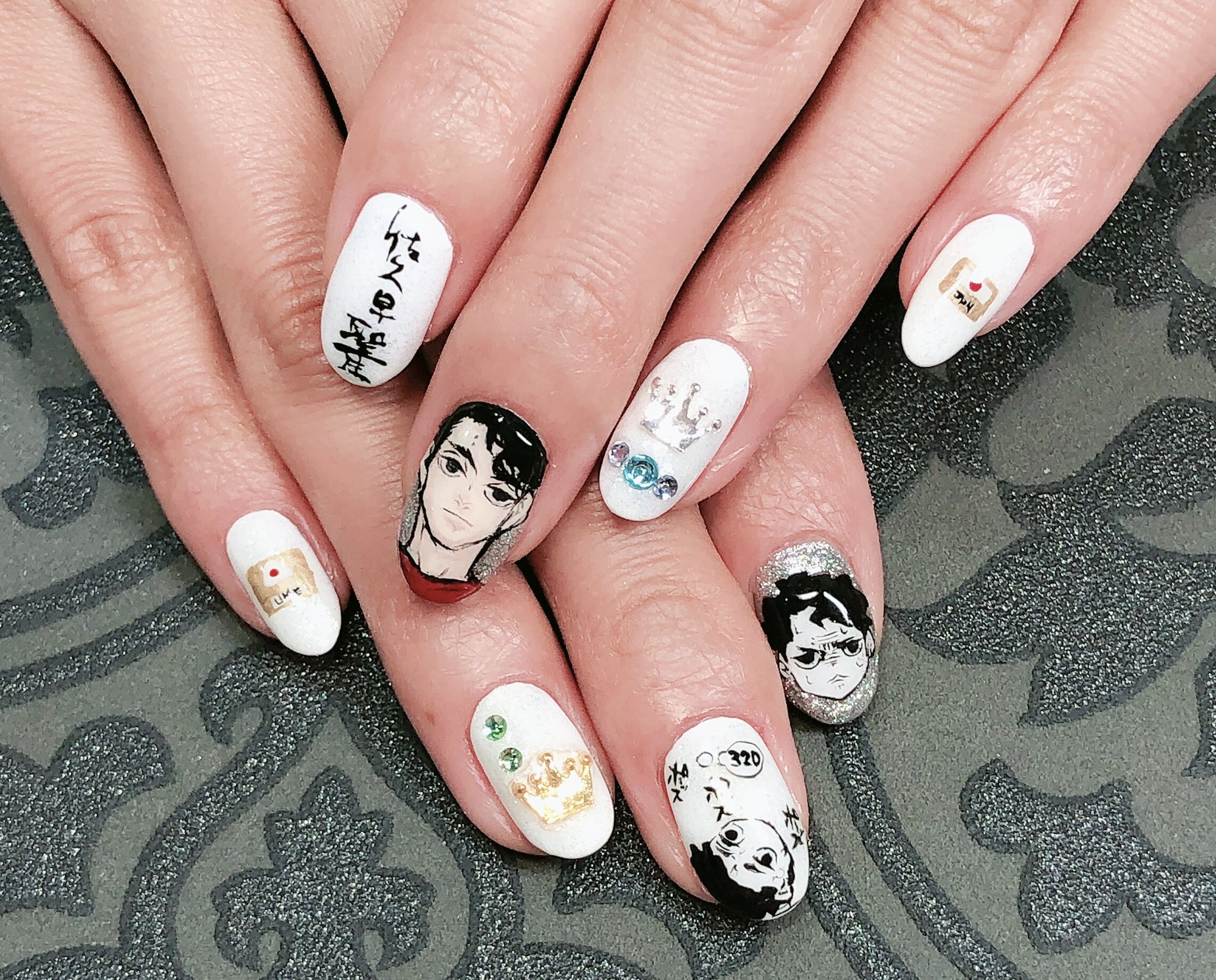 こずぴnail ハイキュー 佐久早 聖臣 痛ネイル 小学校 中学校 井闥山 ブラックジャッカル 日本代表 たくさんたくさん詰め込みました 細かいところ是非注目してください 毎回お客様からの愛がすごく伝わってきます いつもありがとうござい