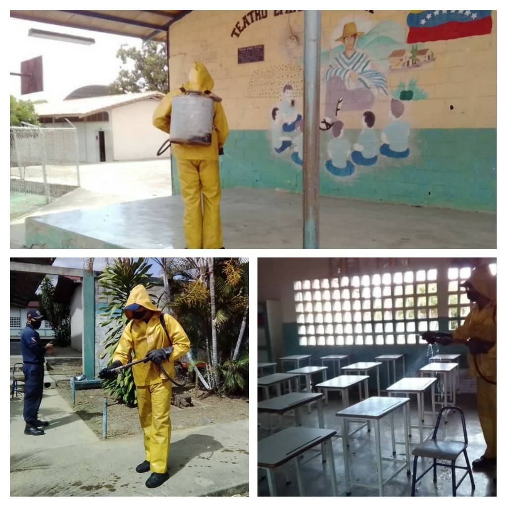 132arichuna's tweet photo. #14Mar por instrucciones de @DMMBZODILARA1 la #APDI @Apdijosegregoriobastidas del @132arichuna de la @Milicia_B1 realizó desinfección contra el COVID-19 en la #BPDI Zanjon Colorado en sinergia institucional con @BomberosPalave2  #PrevencionYProteccionDelPueblo , 
#5AñosDeLosCLAP https://t.co/CiDMaBFctl