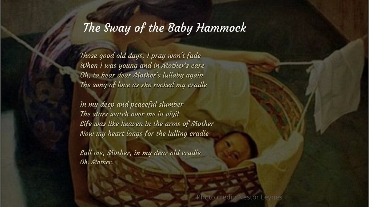 FilComUK's tweet image. The song "Sa Ugoy ng Duyan" (English: "The Sway of the Baby Hammock) is a Filipino lullaby expressing a child's longing for the warmth and comfort of a mother's love . 

To all the mothers on heaven and earth: HAPPY MOTHER'S DAY 🤗.

#mothersday #happymothersday #pinoy #filipino