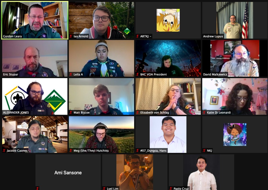 NY🖥️MD | Yesterday I attended the Virtual Baltimore Area Council University of Scouting alongside my advisor Gordon. We talked with the Venturers and Advisors about some changes coming to th Venturing program and answered some of their questions about membership and retention⚜️😁