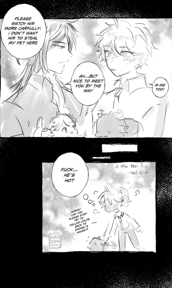 #ZhongChi #鍾タル
??

little zhong and baby tart✨??✨ (but I let childe called little zhong as morax and baby tart as childe cuz afraid it will be too cringey lol) https://t.co/SfQQsjEDh2 
