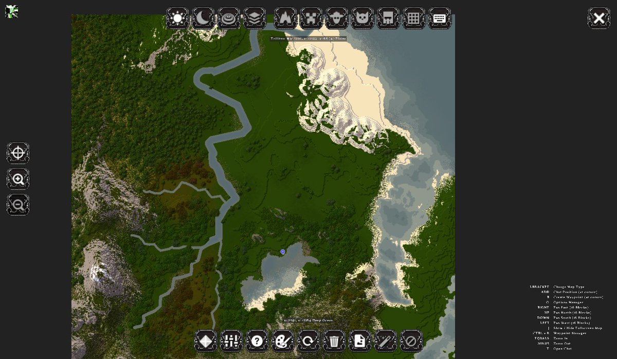 Triliton's tweet photo. With sandy beach dunes. Wip, but its looking all too good..@WorldPainter @Minecraft #journeymapmod https://t.co/DxoYUZhIml