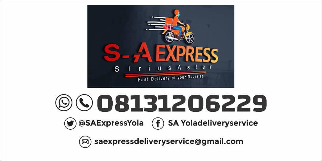 theGazetteNGR's tweet photo. Hello Yola!!!

S-A Express Delivery Services is here to takes care of your errand services of whatever kind within Jimeta, Yola, Sangere, Kofare, Bachure and So on...

Just Call:

 📞+2348131206229 
Facebook: @sa.yoladeliveryserivice
Twitter: @SAExpressYola?s=08 https://t.co/Ldui1h2h3L