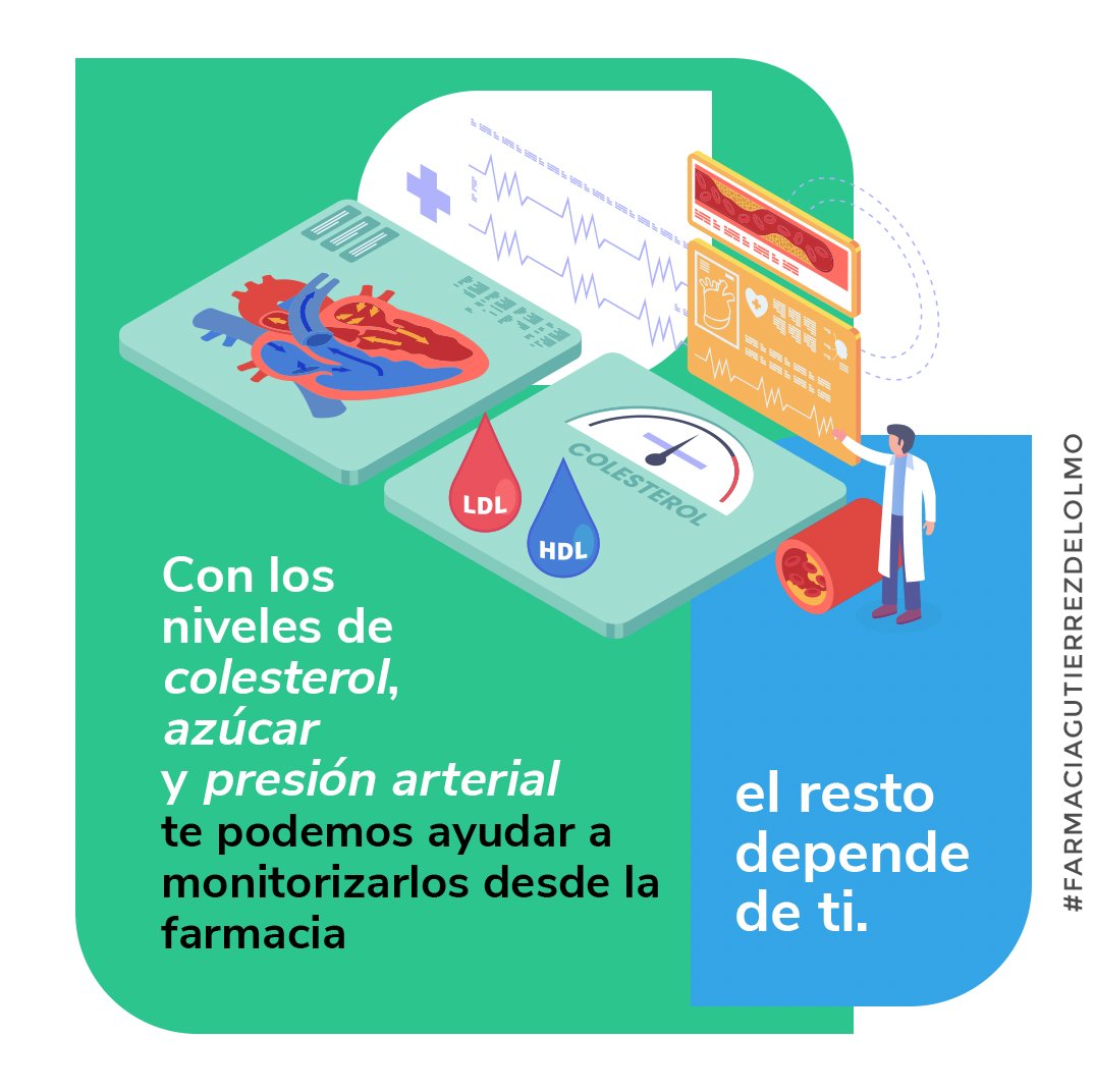FarmaGutierrez's tweet photo. ¿Te cuidas para prevenir #riesgoscardiovasculares? En nuestra farmacia podemos ayudarte a monitorizar tus niveles con un #test rápido, el resto depende de ti. https://t.co/P30WqjcJYO