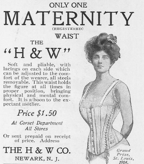 WikiVictorian on X: Maternity corset ad from the Ladies' Home Journal,  April 1905.  / X