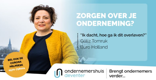 Zorgen over je onderneming? Bel de #Corona #Helpdesk, net als Guliz.  "Ik dacht hoe ga ik dit weer overleven? Gelukkig kon ik weer rekenen op de steun van Ondernemershuis Deventer.”  ondernemershuis-deventer.nl/hulp-voor-onde…