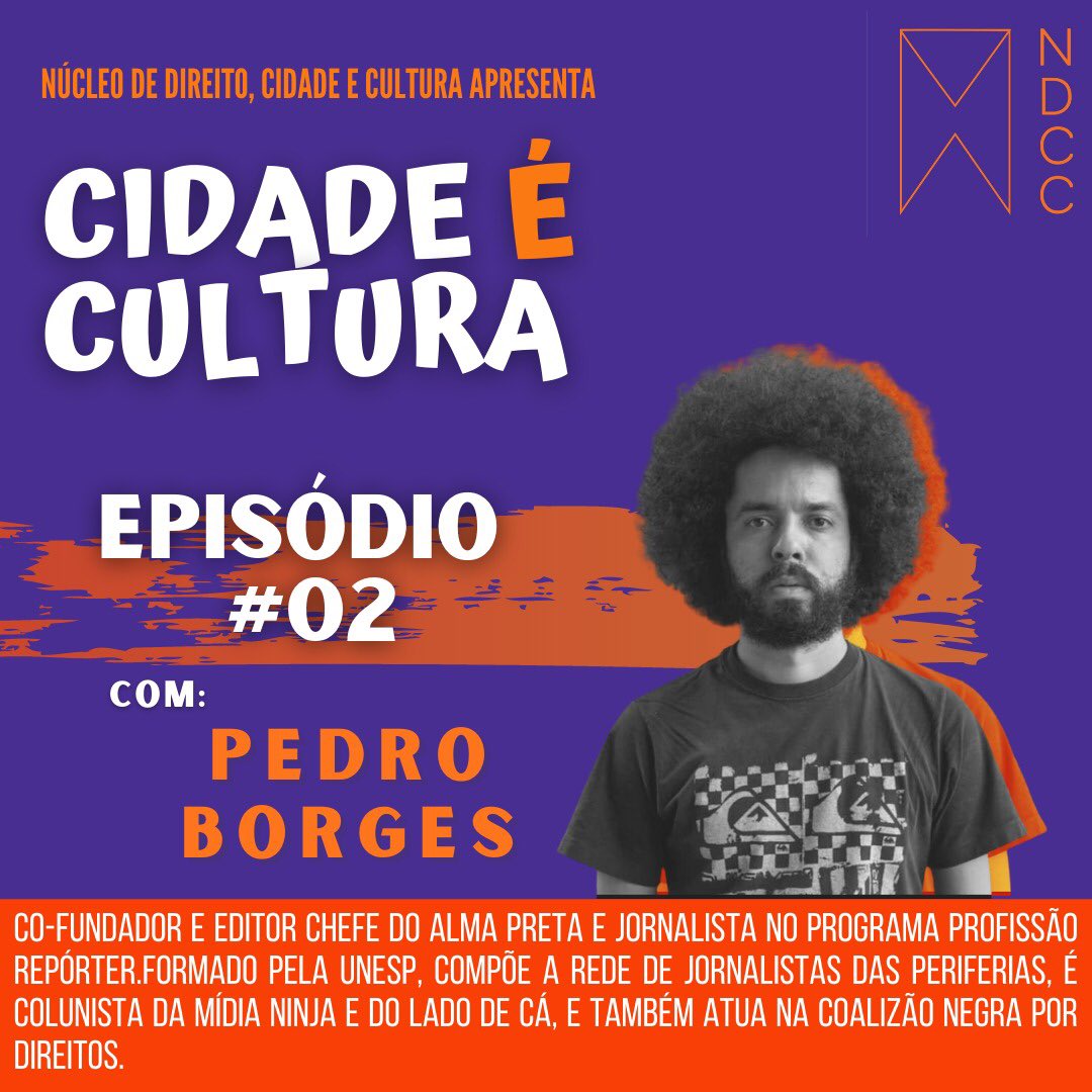 AMANHÃ TEREMOS EPSÓDIO COM O JORNALISTA PEDRO BORGES.

🔈OUÇA NO SPOTIFY NDCCULT
