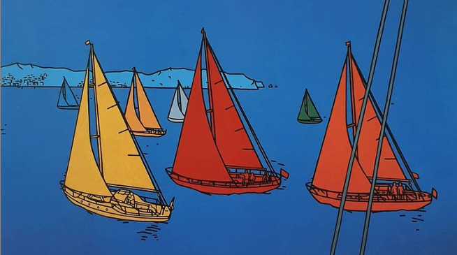 Yacht Race, 1966 #PatrickCaulfield