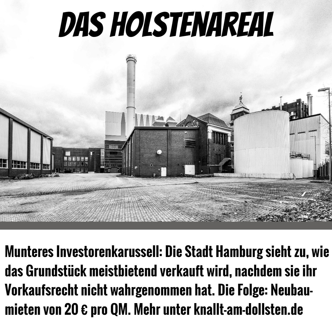 StPauliCode's tweet photo. Das Holstenareal! Hier geht's um MITBESTIMMUNG! 

20€ pro QM, Leute, hackts? 
Dank der tollen Initiative @KnalltDoll, die echte Beteiligung fordert, passiert ordentlich was im Nachbarstadtteil! Wir sind bei euch! 
 #NichtMitUns #StPauliCode
#Holsten #Hamburg https://t.co/QQik9QEDBN