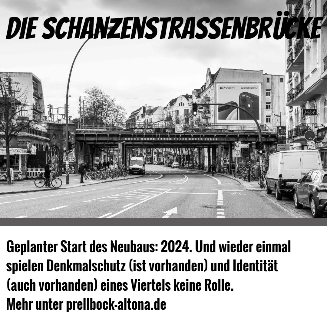 StPauliCode's tweet photo. Uuund wusstet ihr, dass noch eine Lieblingsbrücke stark bedroht ist? Nee? Dann schnell bei @PrellbockAltona vorbeischauen und mitmachen! Tolle Ini, tolles Projekt und wir sind total dabei! 

#NichtMitUns, Hamburg! Wir bleiben laut! 

#Schanze #Altona #Hamburg #StPauliCode https://t.co/NfClmjoJMb
