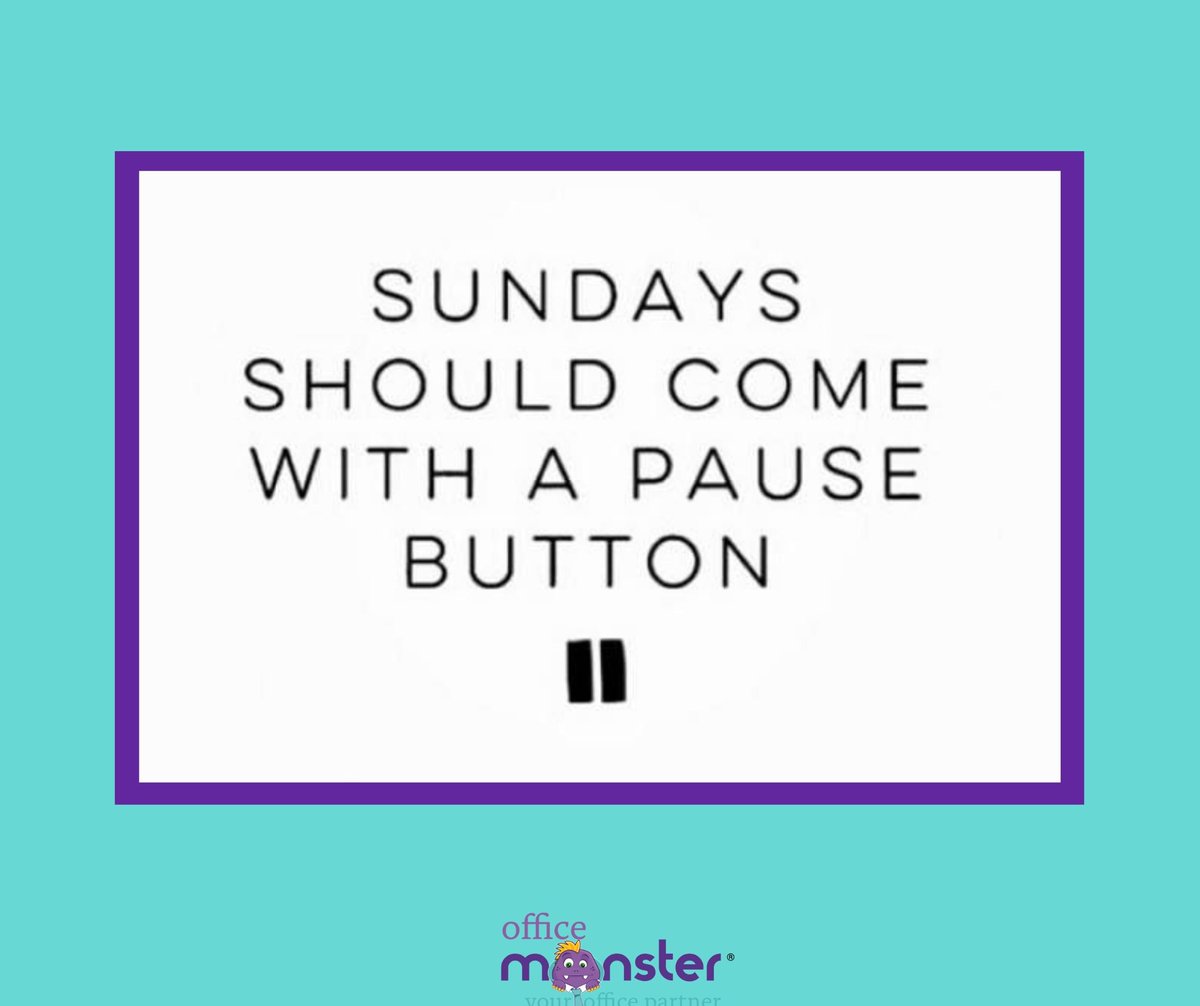 Or a rewind button back to the beginning of the weekend! Check out our website 👉 officemonster.co.uk #work #office #sunday #quote