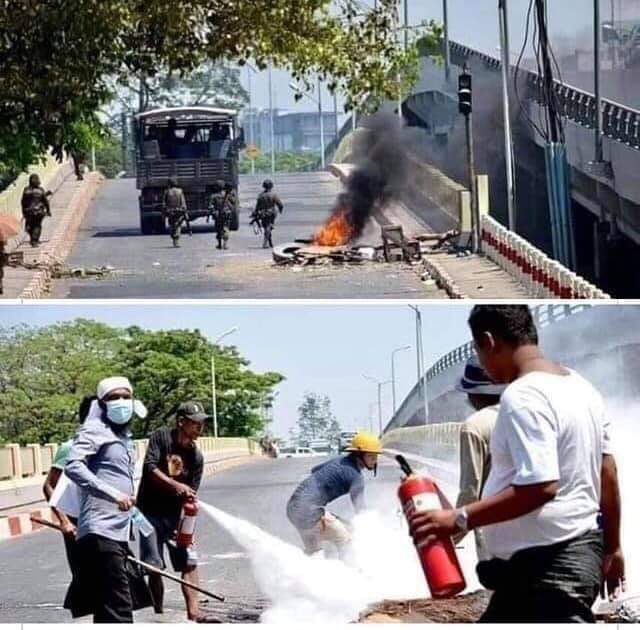 Chinese Media CGTN released Fake News as Myanmar citizens were setting fire on their factories located in Myanmar.
The one who set fires are military while citizens are trying to extinguish the fire.
<a href="/CGTNOfficial/">CGTN</a>
#WhatsHappeningInMyanmar #Mar14Coup #MilkTeaAlliance