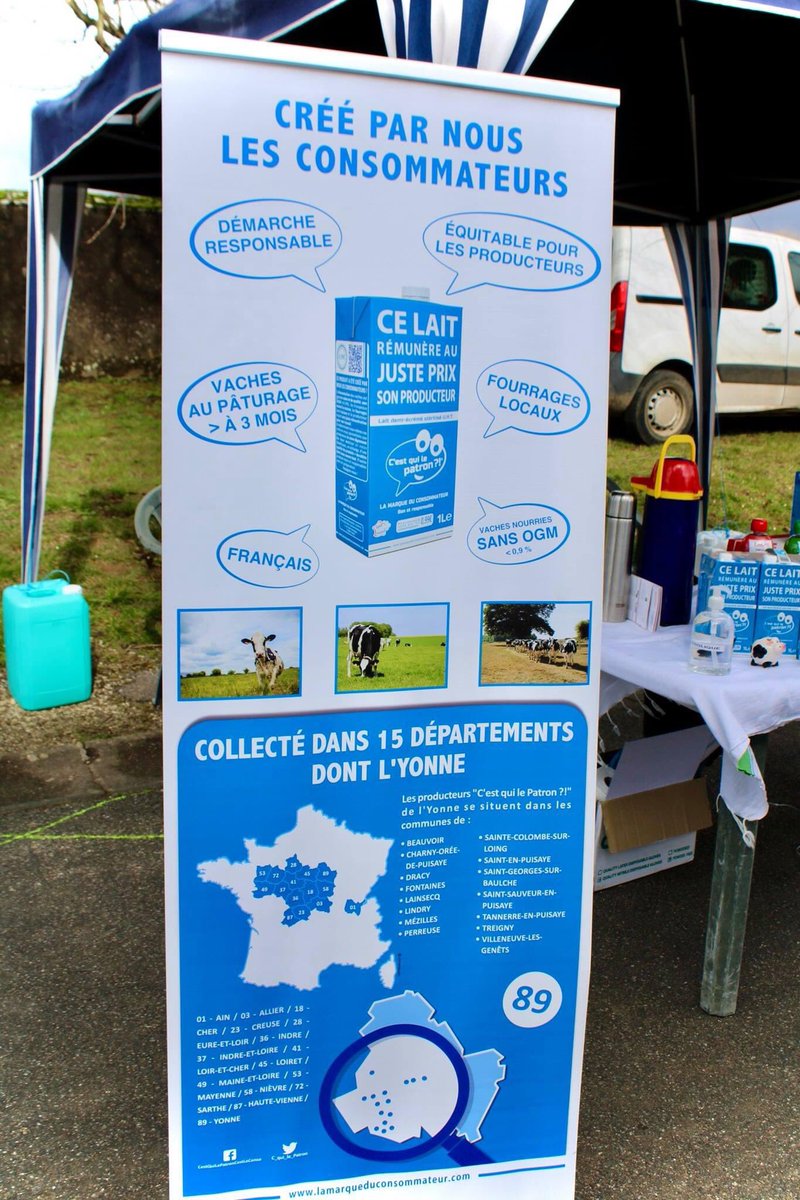 GLarrive's tweet photo. Ce matin à #Treigny, aux côtés des producteurs de lait 🐮🥛 de #Puisaye organisés dans le cadre de @C_qui_le_Patron pour + de qualité et des prix + justes !

https://t.co/hWn91q71v5 https://t.co/eXNiYOfqLD