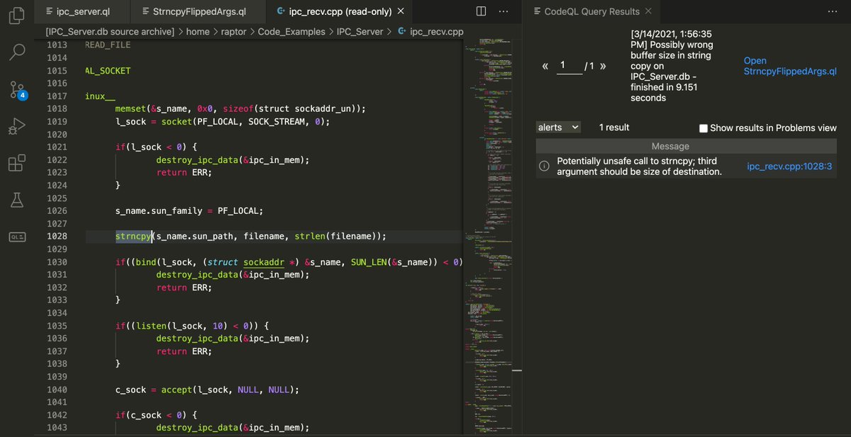 0xdea's tweet image. My #CodeQL journey continues…

QL examples to search for likely bugs are useful!
github.com/github/codeql/…