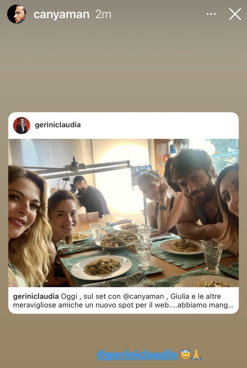 🆕 Ig story #CanYaman 

#ClaudiaGerini #FerzanÖzpetek 
#DeCecco #DeCeccoPasta #AllaDeCecco