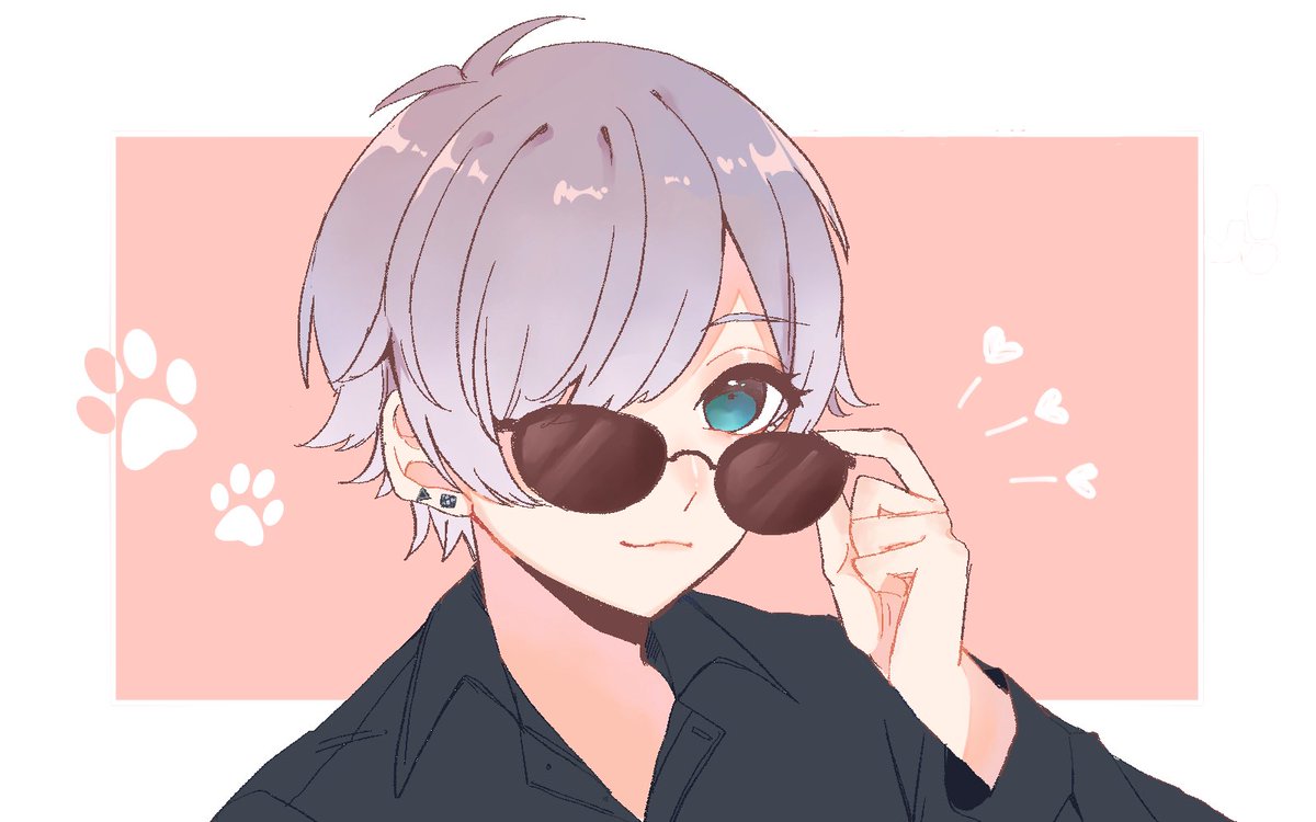 サングラスたん卍 りいぬぎゃらりー ふじののイラスト